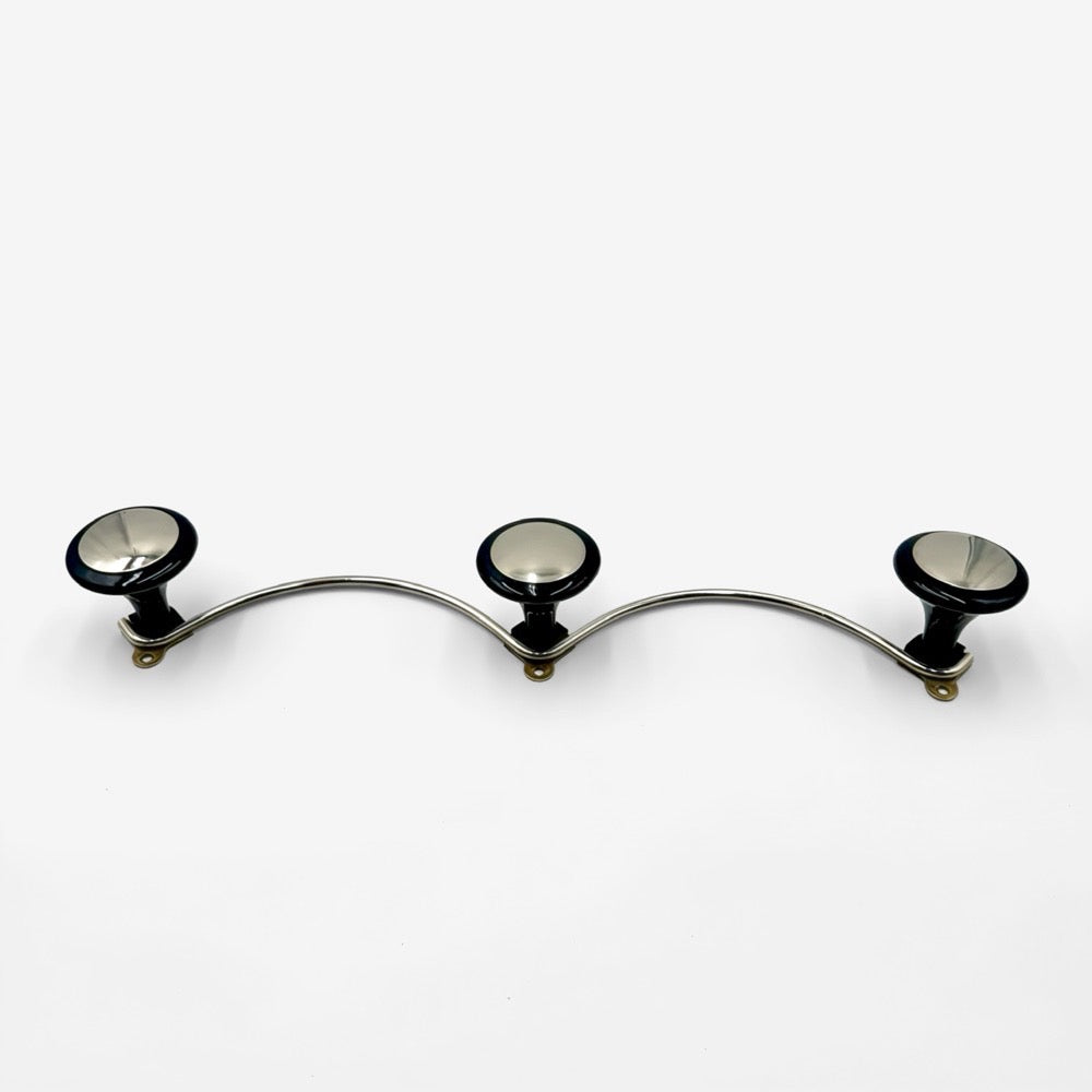 Patère moustache métal et Bakélite années 60