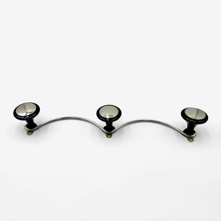 Patère moustache métal et Bakélite années 60