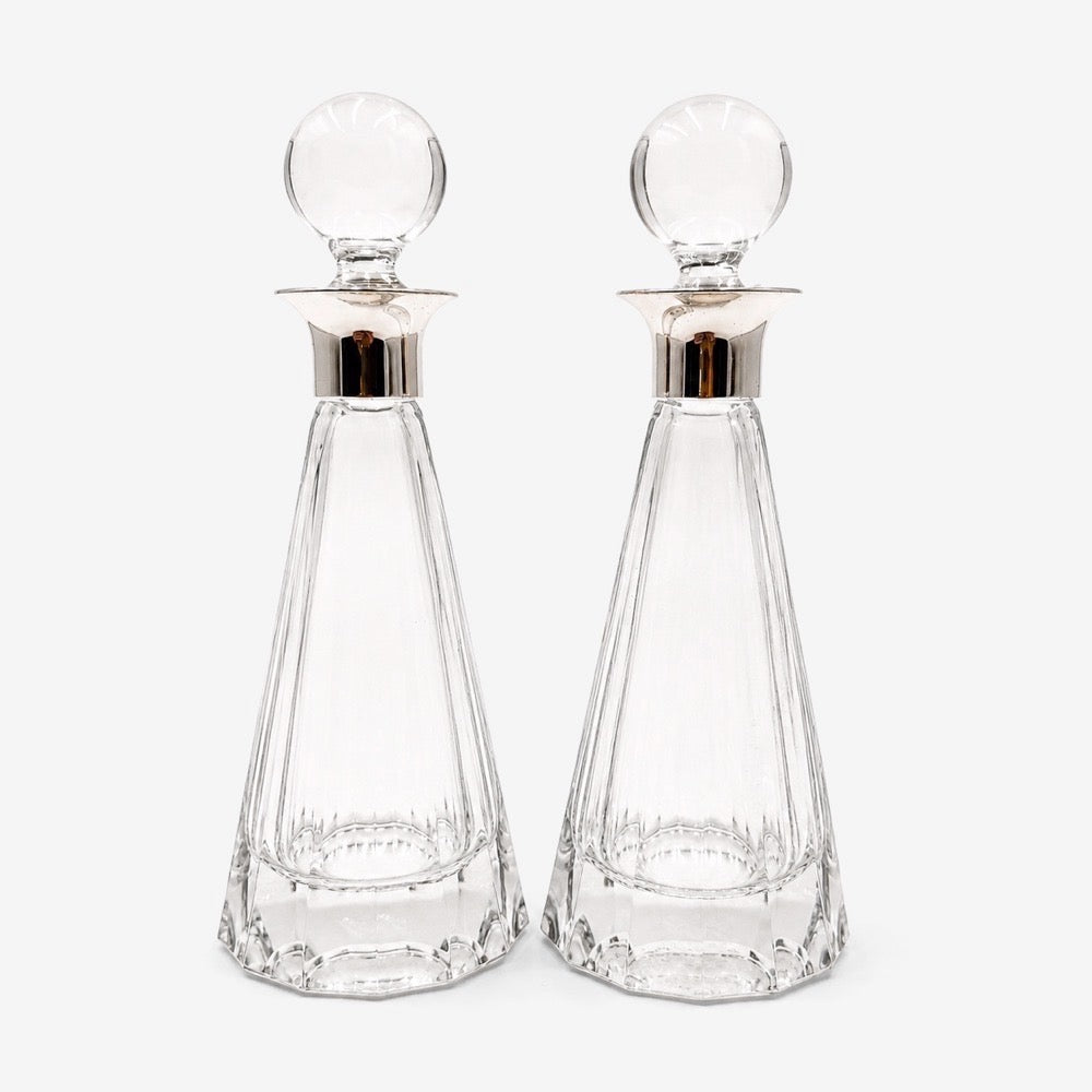 Flacons huilier & vinaigrier en cristal Paloma Picasso pour Villeroy & Boch 1989