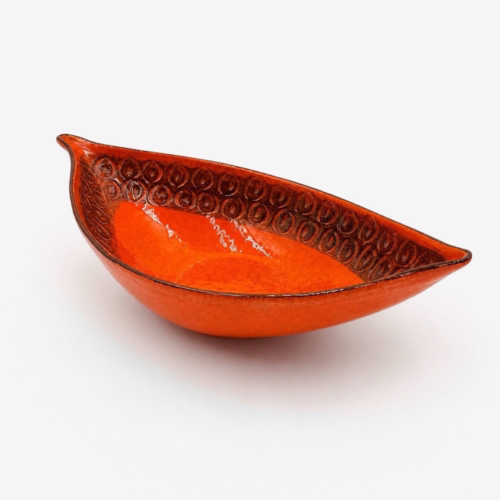 Grande coupe moderniste italienne en céramique années 60/70