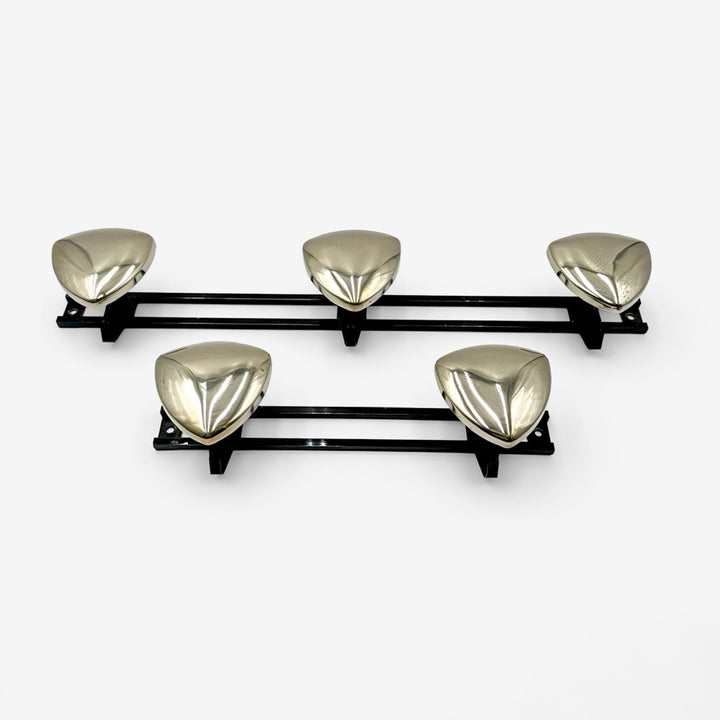 Patères métal doré design années 60