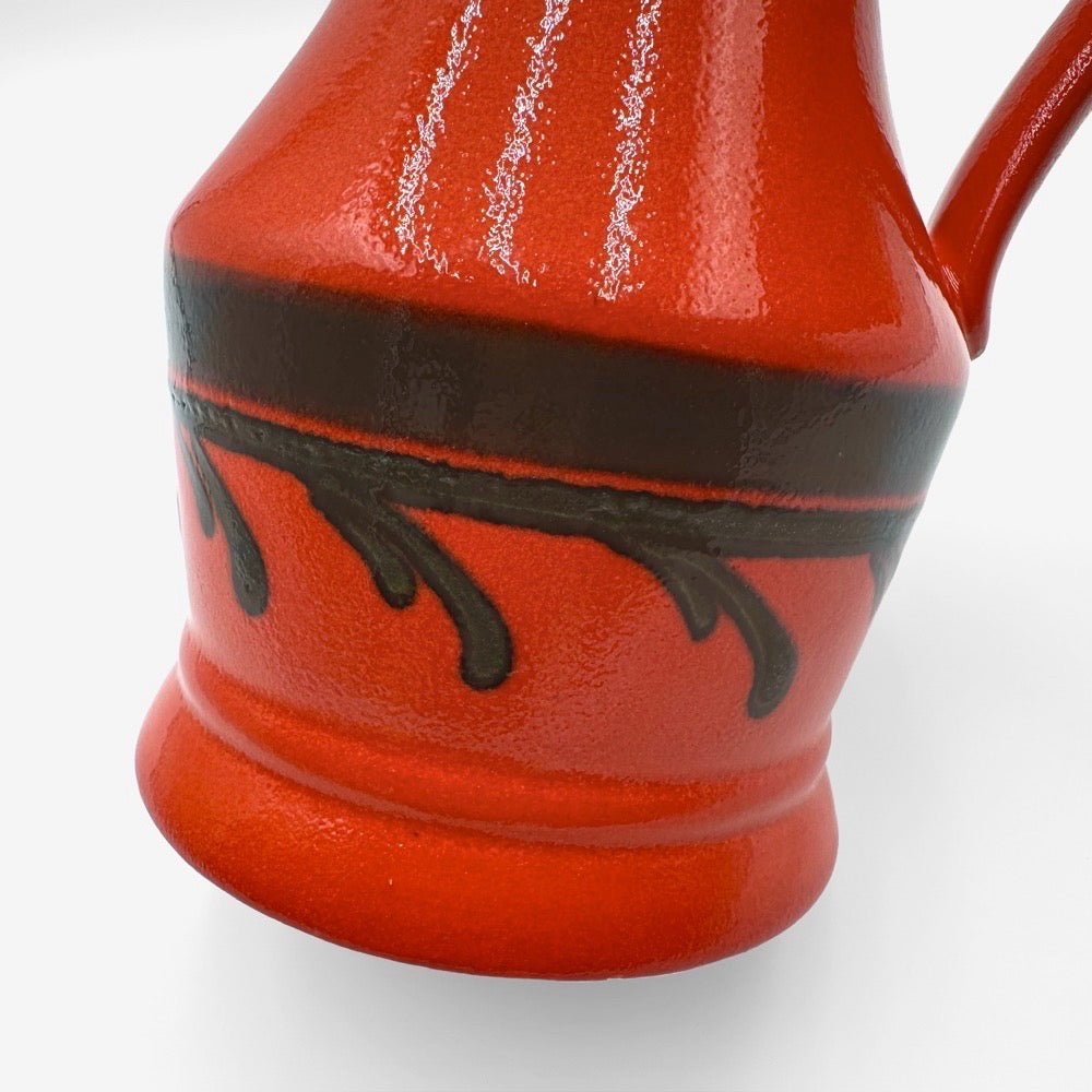 Service à orangeade céramique orange Zell années 70