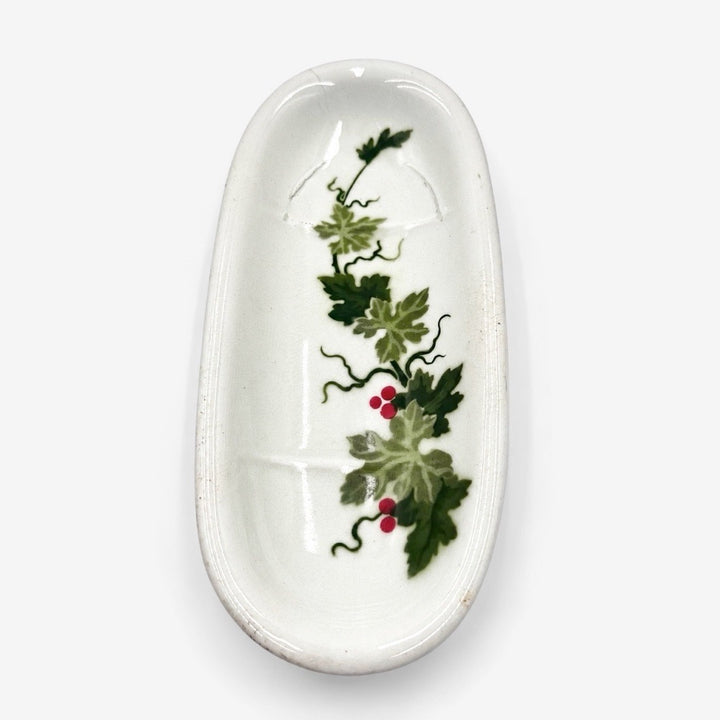 Porte-savon K&G Lunéville décor de vigne début XXe