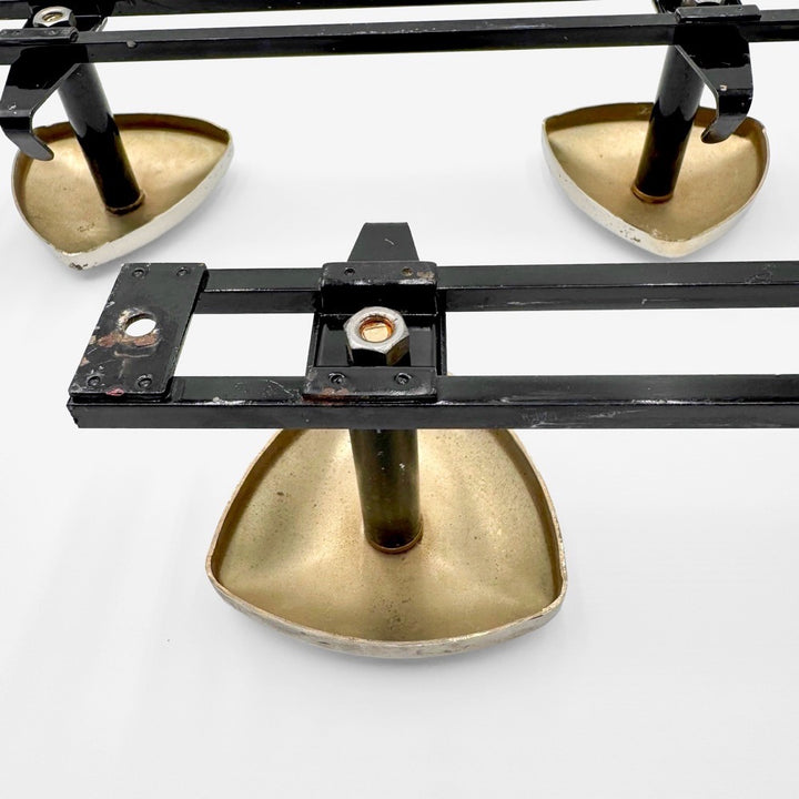 Patères métal doré design années 60