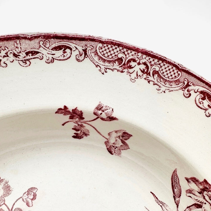 Assiettes creuses Terre de Fer Sarreguemines modèle Fontanges