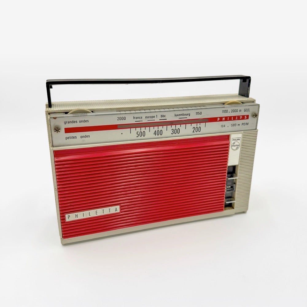 Transistor rouge Philips années 70