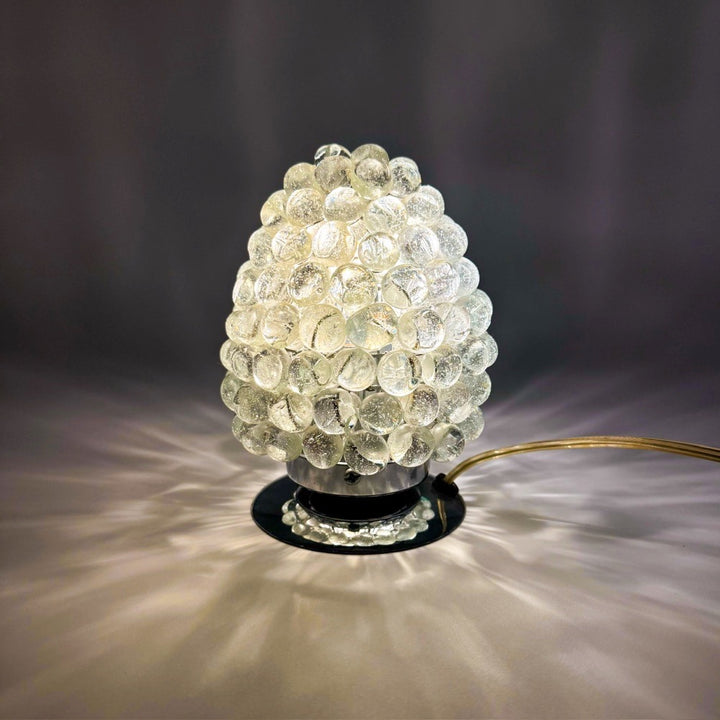 Lampe grappe bulles en verre vintage