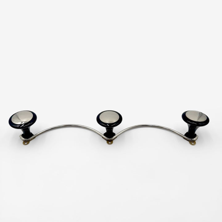 Patère moustache métal et Bakélite années 60