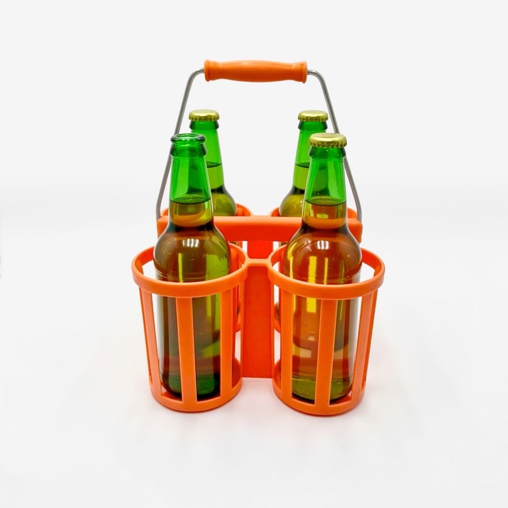 Porte-bouteilles orange Pola années 70