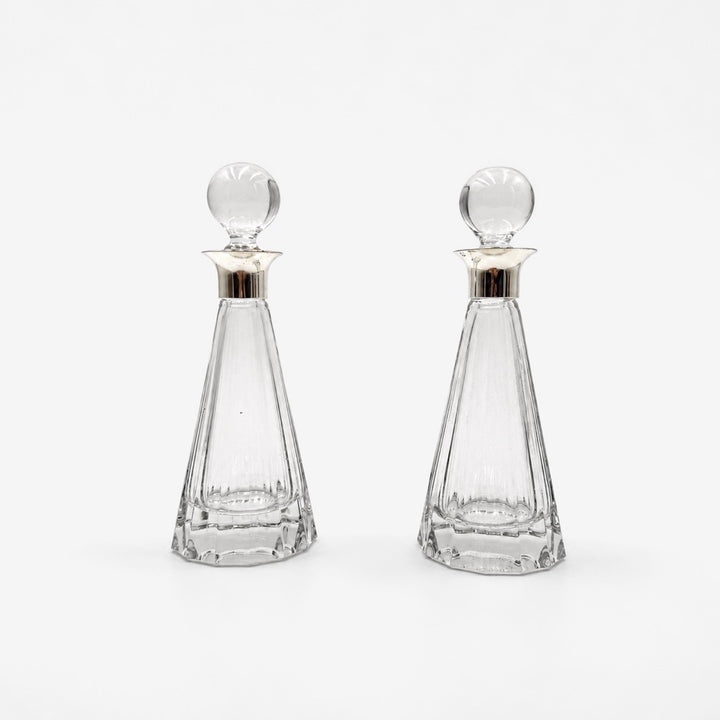 Flacons huilier & vinaigrier en cristal Paloma Picasso pour Villeroy & Boch 1989