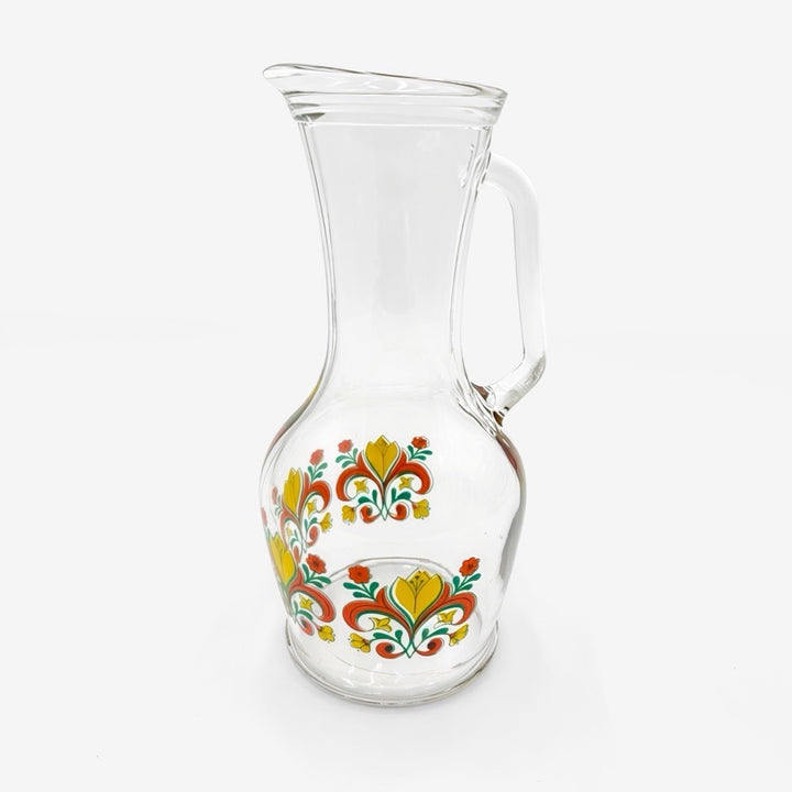 Carafe fleurie années 70