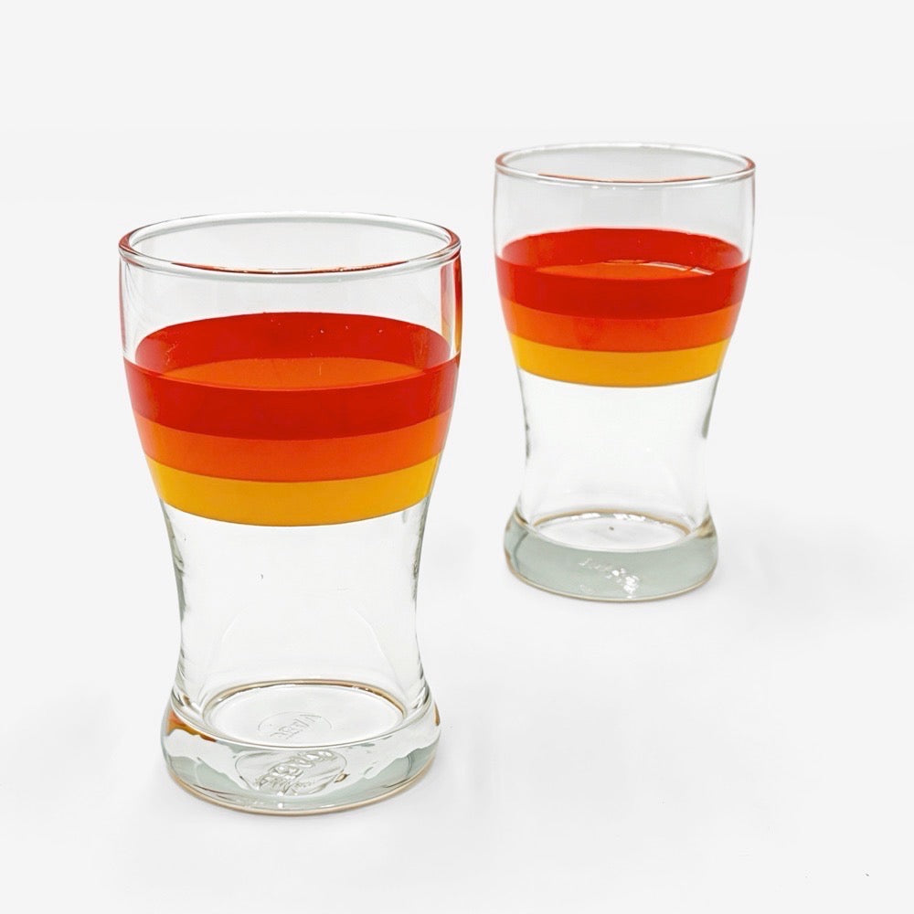 Duo de verres Vabé années 70