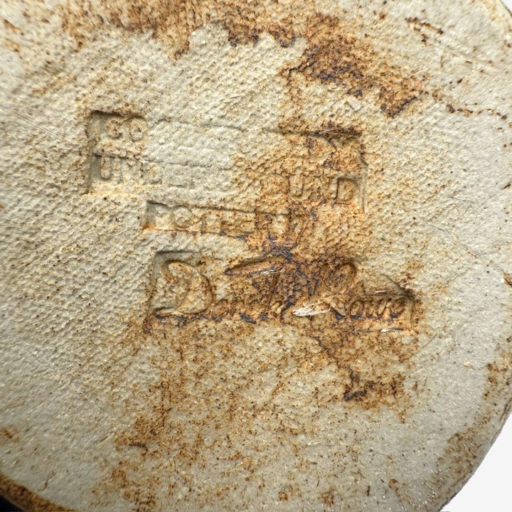 Soliflore asymétrique en grès de Derek Rowe  Underground Pottery Australie années 80
