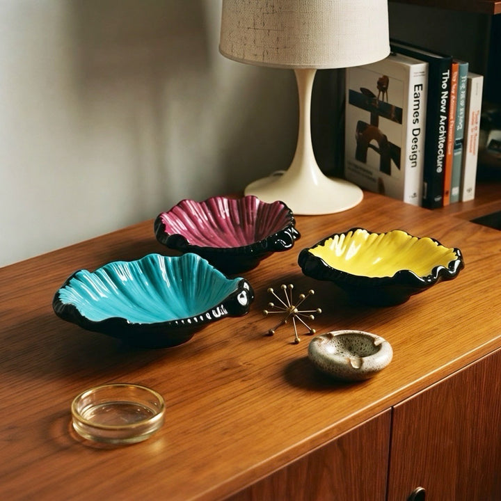 Trio de coupelles coquillages en céramique années 1950/60