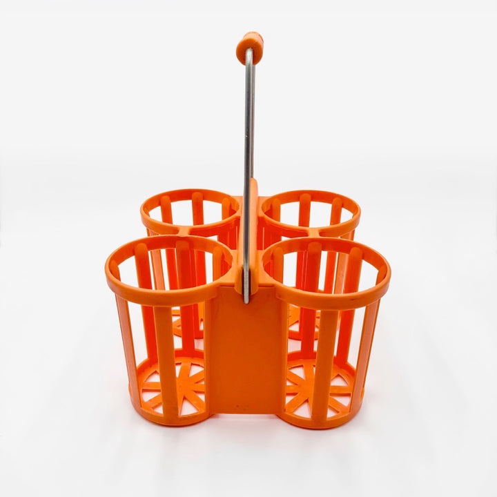Porte-bouteilles orange Pola années 70