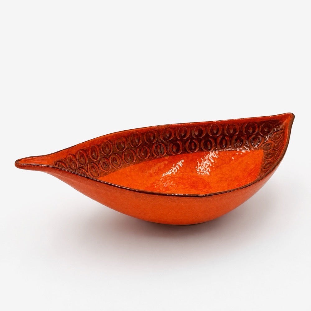 Grande coupe moderniste italienne en céramique années 60/70