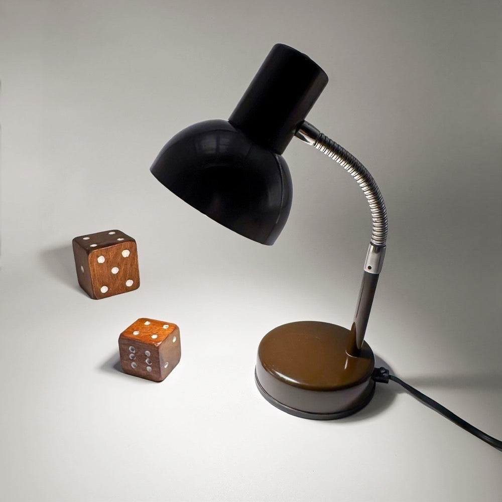 Lampe de bureau chocolat Veb Narva vintage