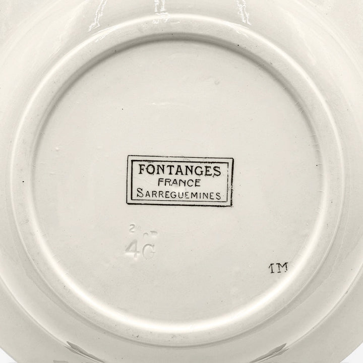 Assiettes creuses Terre de Fer Sarreguemines modèle Fontanges
