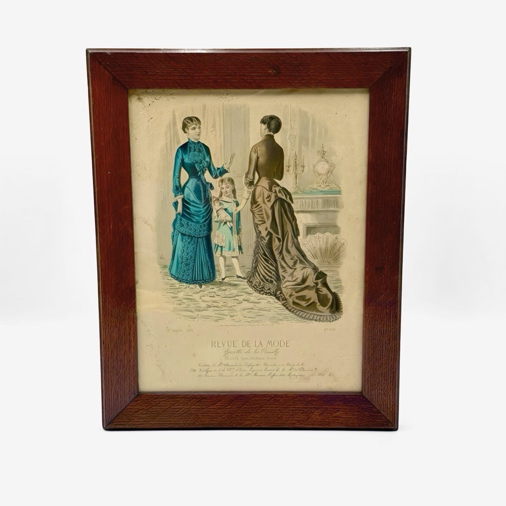 Cadre gravure revue de la Mode 1882