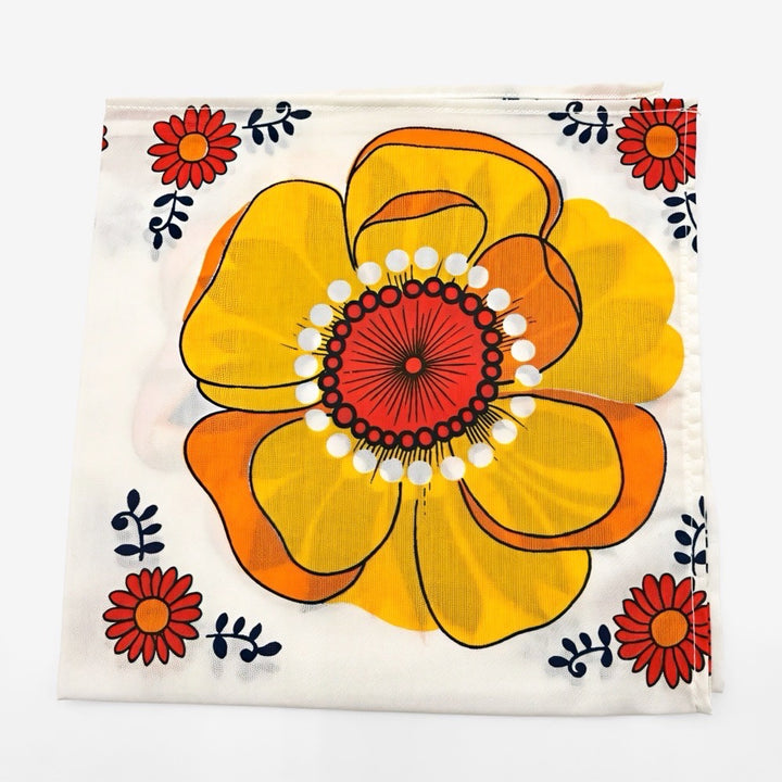 Serviettes de table flower power années 70