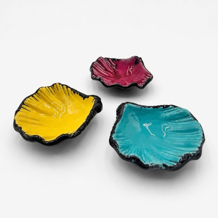 Trio de coupelles coquillages en céramique années 1950/60