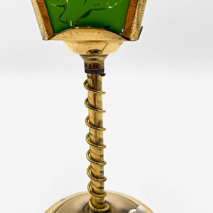 Veilleuse réverbère laiton et verre années 50