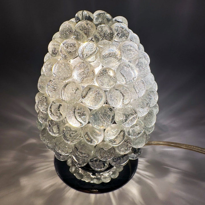 Lampe grappe bulles en verre vintage
