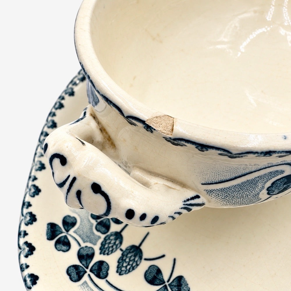 Saucière Terre de Fer Catinat Émile Bourgeois XIXe