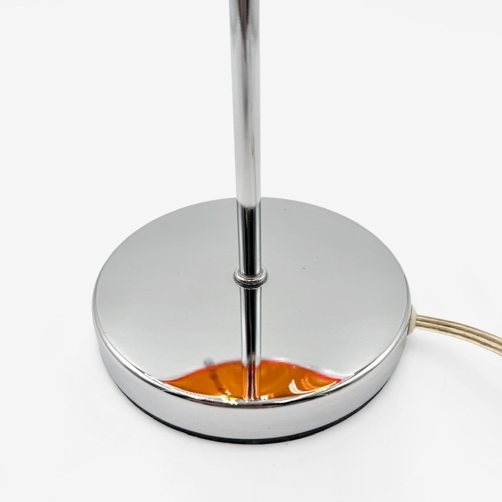 Lampe plexiglass orange et chrome années 90