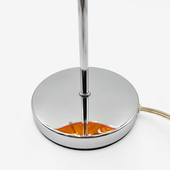 Lampe plexiglass orange et chrome années 90