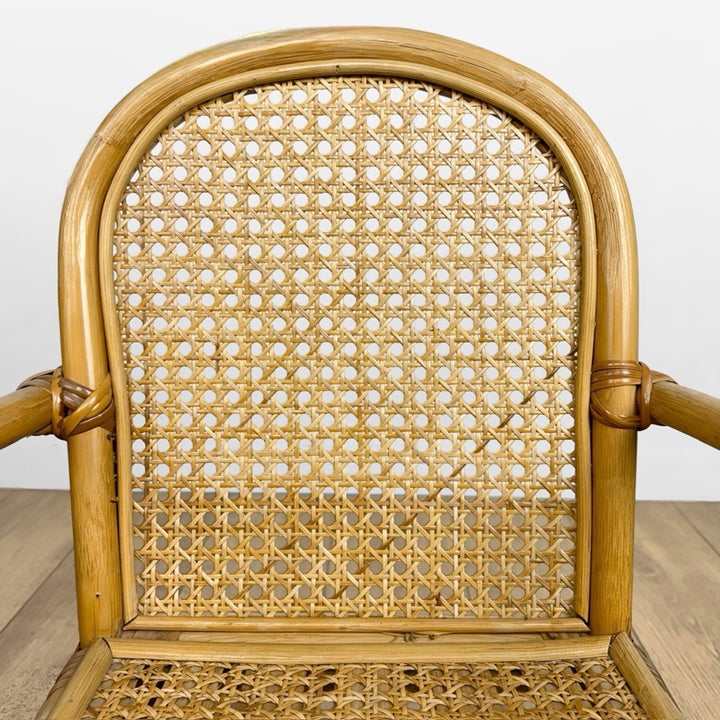 Fauteuil enfant rotin et cannage années 60