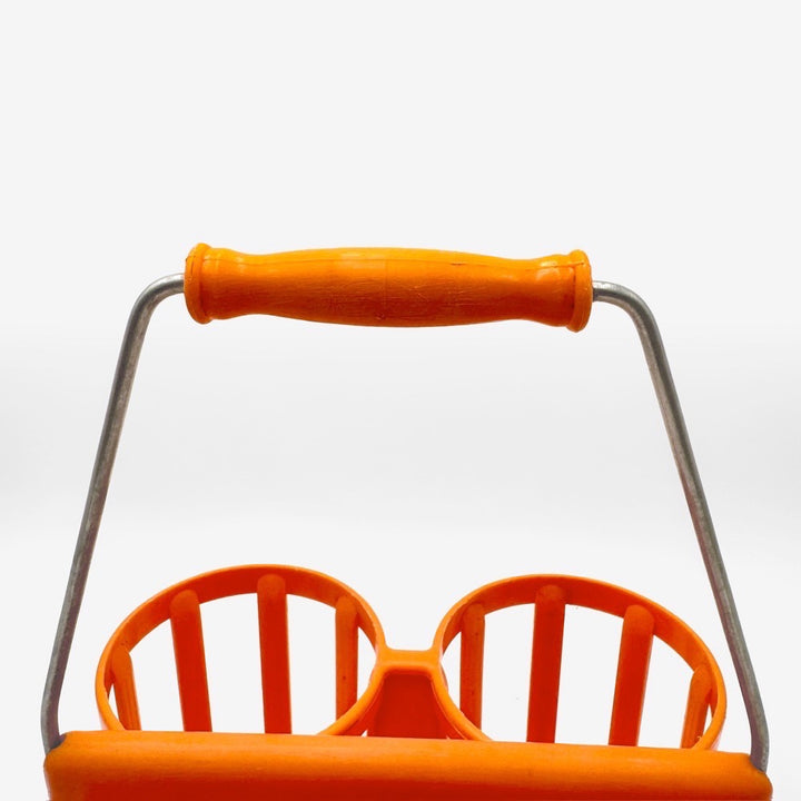 Porte-bouteilles orange Pola années 70