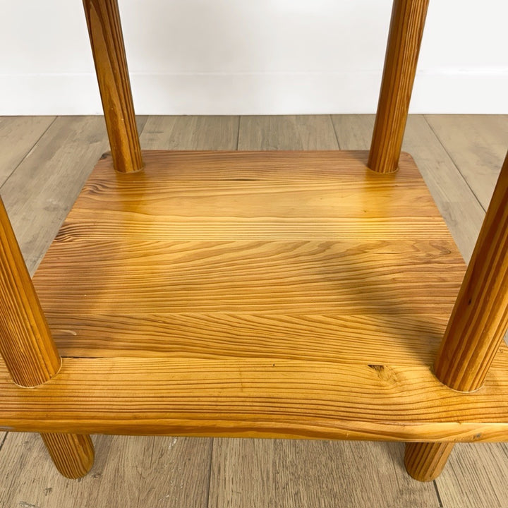 Table de chevet scandinave en pin années 80