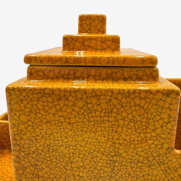 Ensemble de fumeur faïence Boch Belgique Art Déco 1930