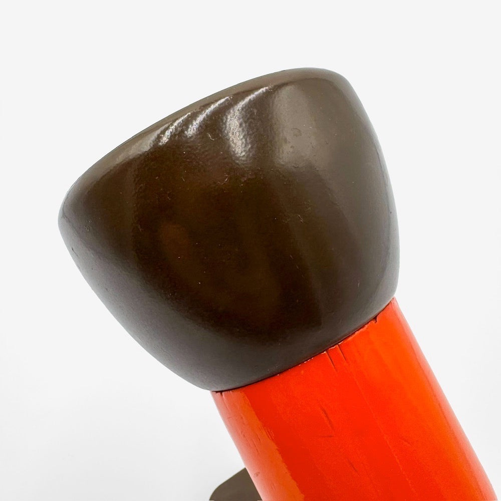 Duo de spot à pinces orange et marron années 70