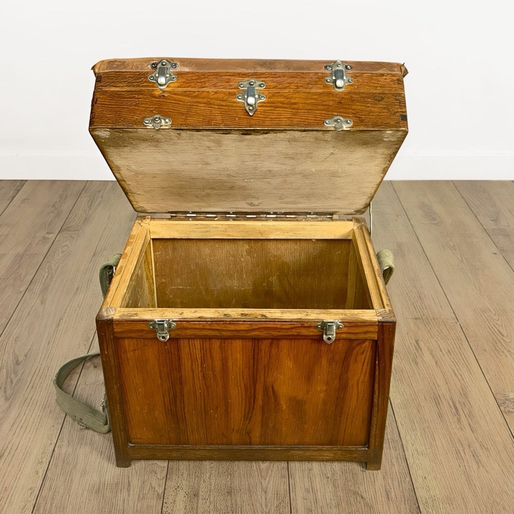 Ancien tabouret de pêcheur bois et cuir
