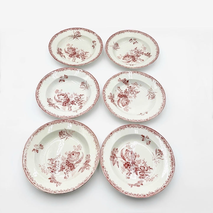 Assiettes creuses Terre de Fer Sarreguemines modèle Fontanges