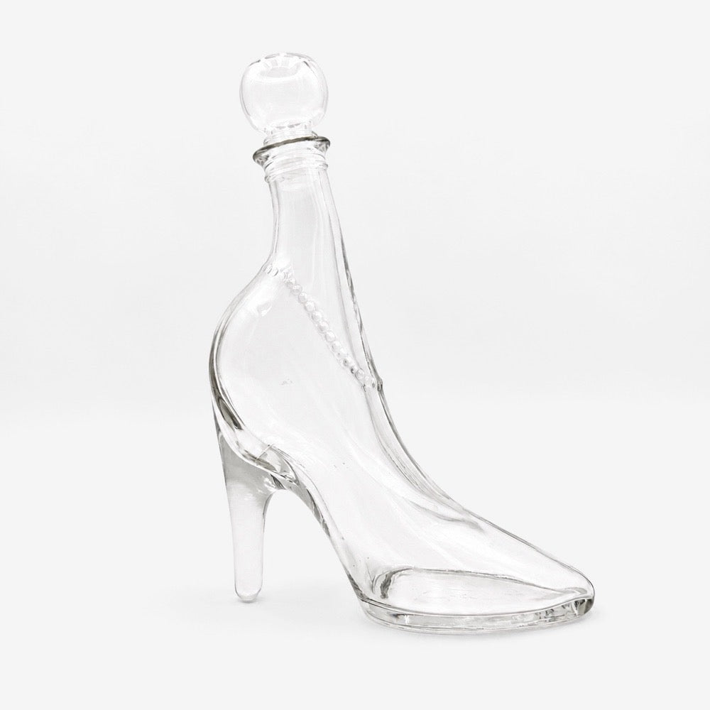 Flacon escarpin en verre années 80