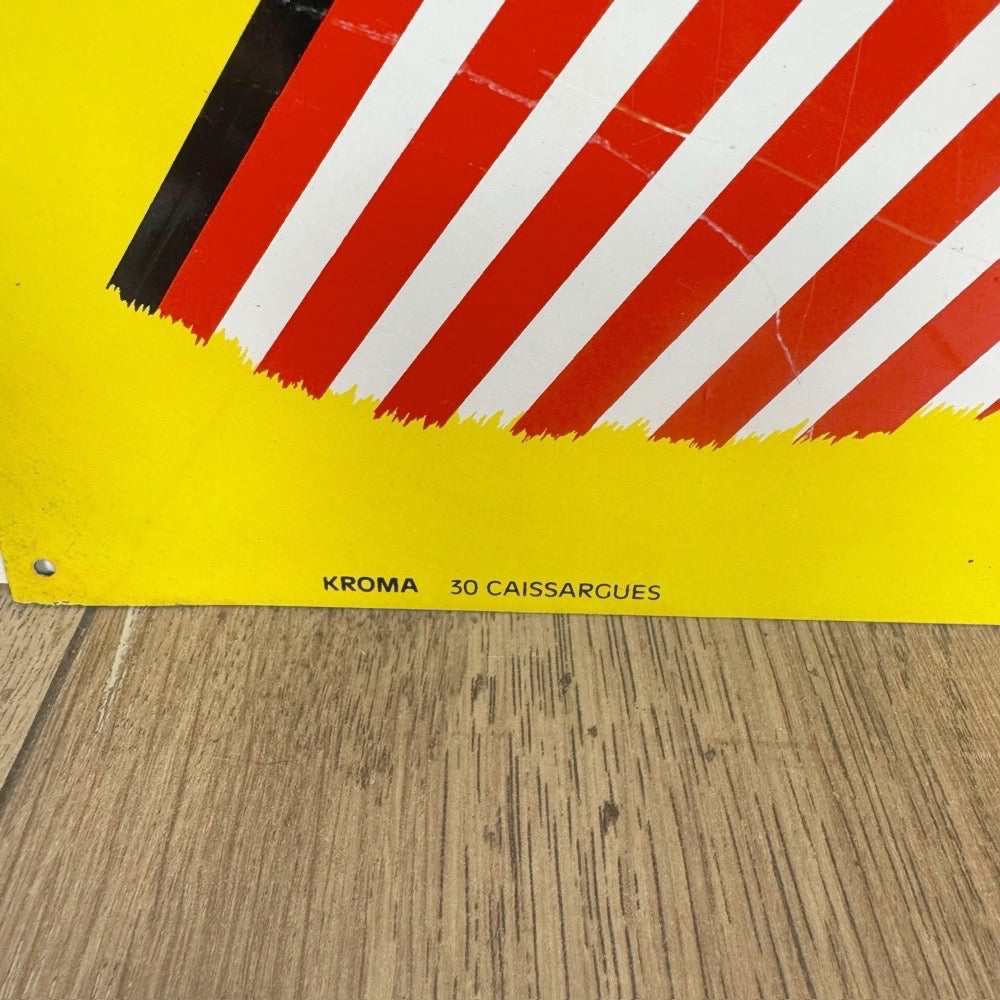 Tôle publicitaire sérigraphie Charbon Charsac Kroma 60'S