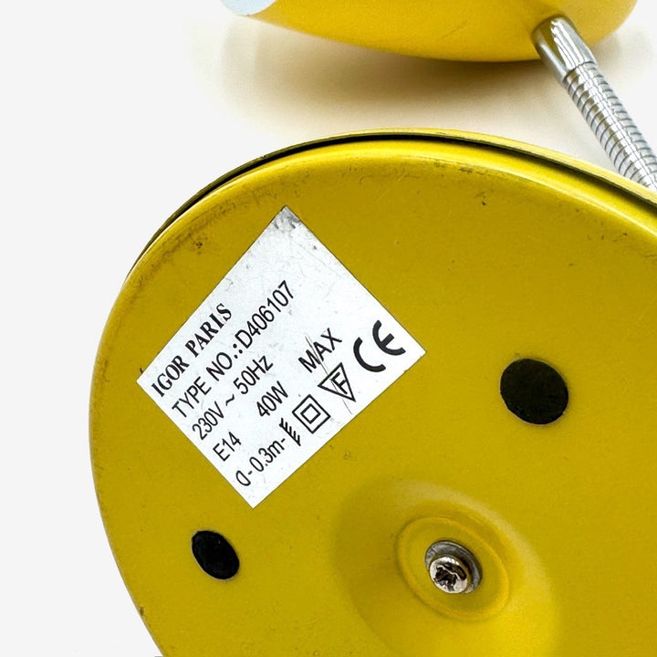 Lampe cocotte jaune vintage Igor Paris