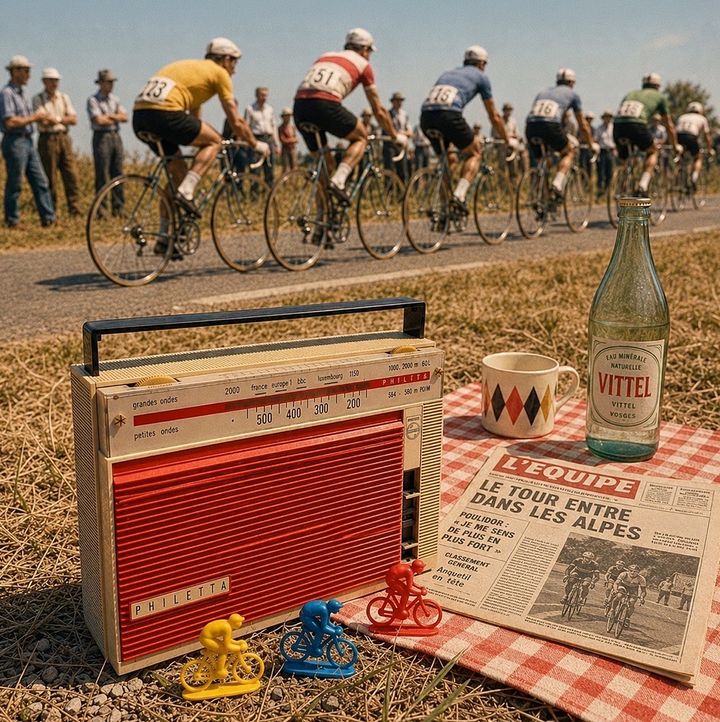 Transistor rouge Philips années 70