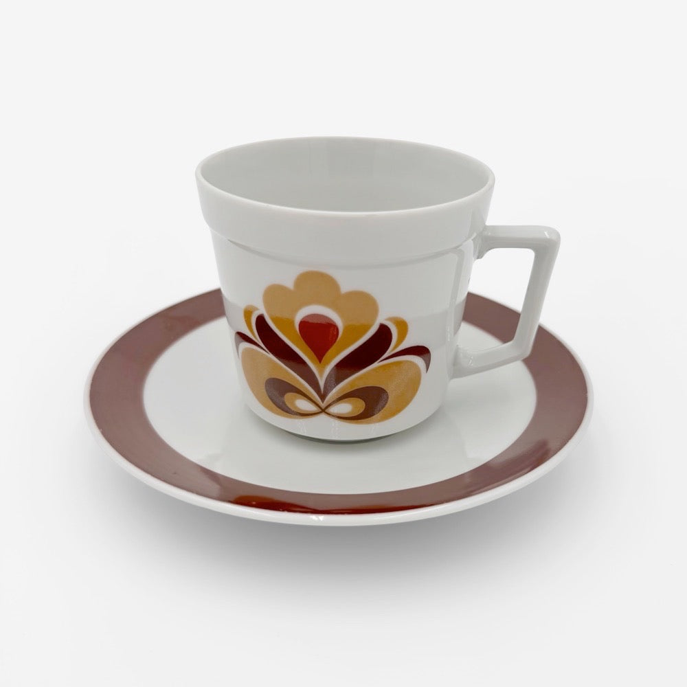 Service à café pop porcelaine fine Schirnding 70's