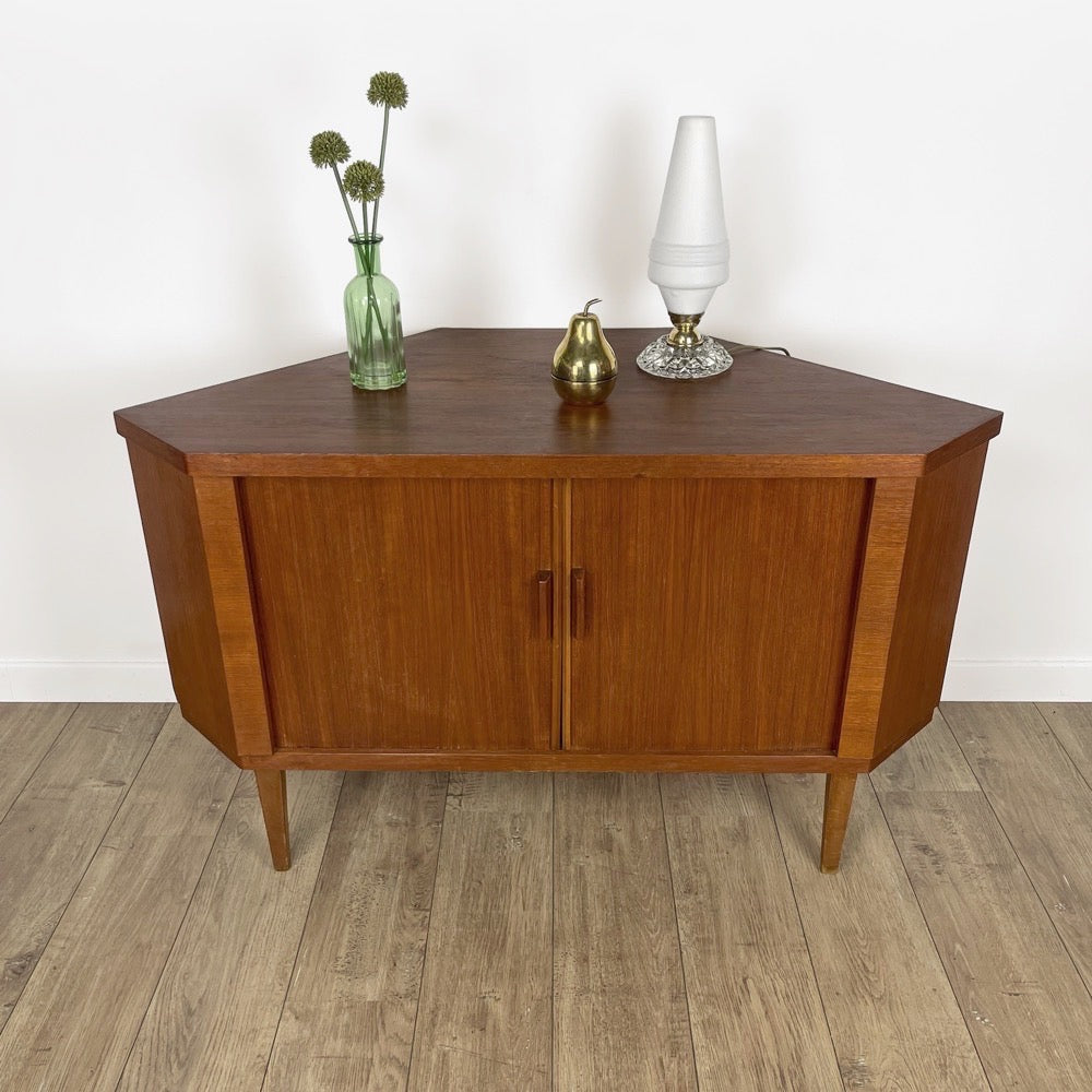 Bar d'angle scandinave pivotant années 50