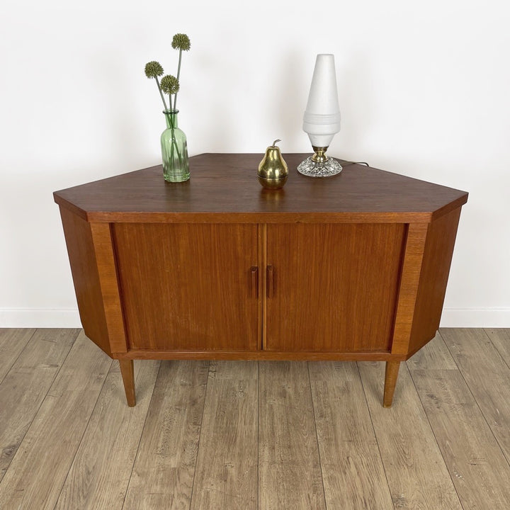 Bar d'angle scandinave pivotant années 50