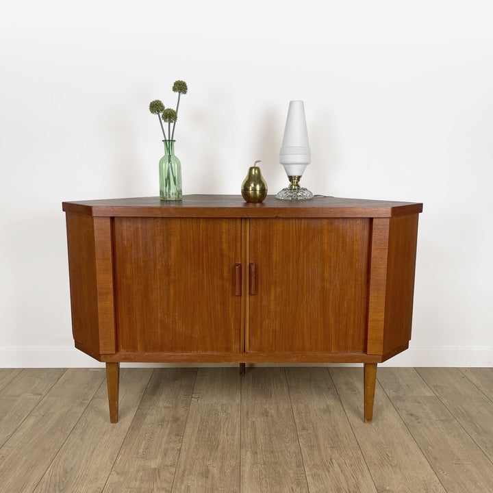 Bar d'angle scandinave pivotant années 50