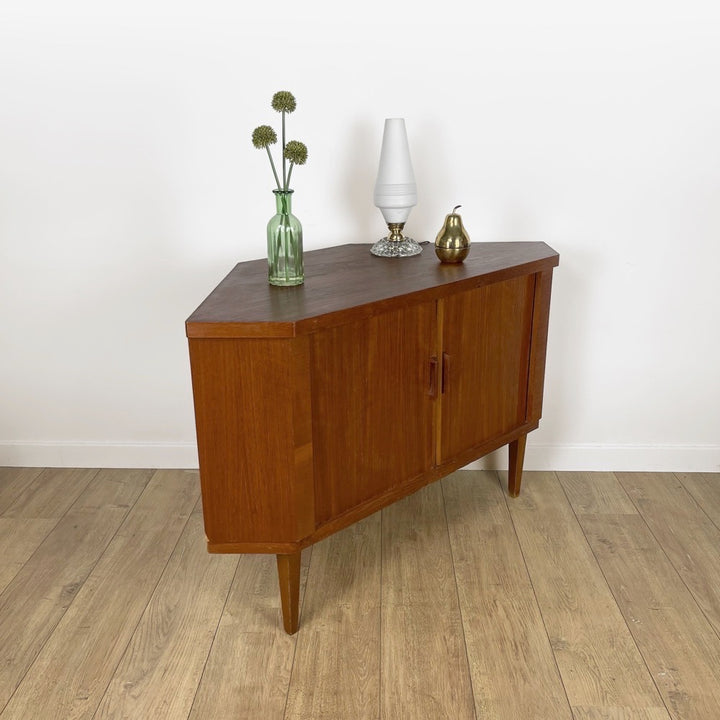 Bar d'angle scandinave pivotant années 50