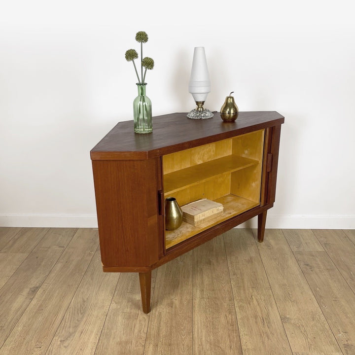 Bar d'angle scandinave pivotant années 50
