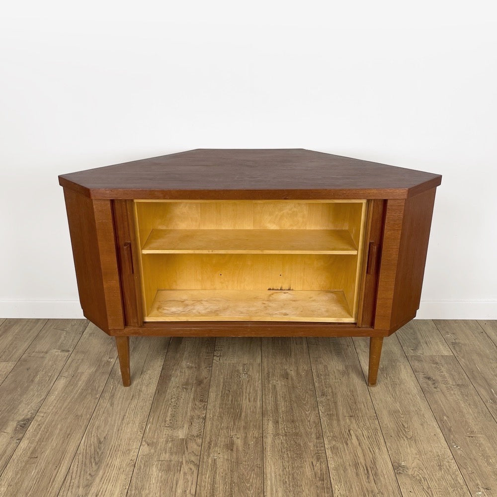 Bar d'angle scandinave pivotant années 50