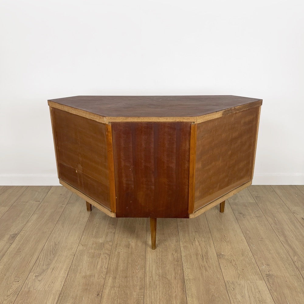 Bar d'angle scandinave pivotant années 50