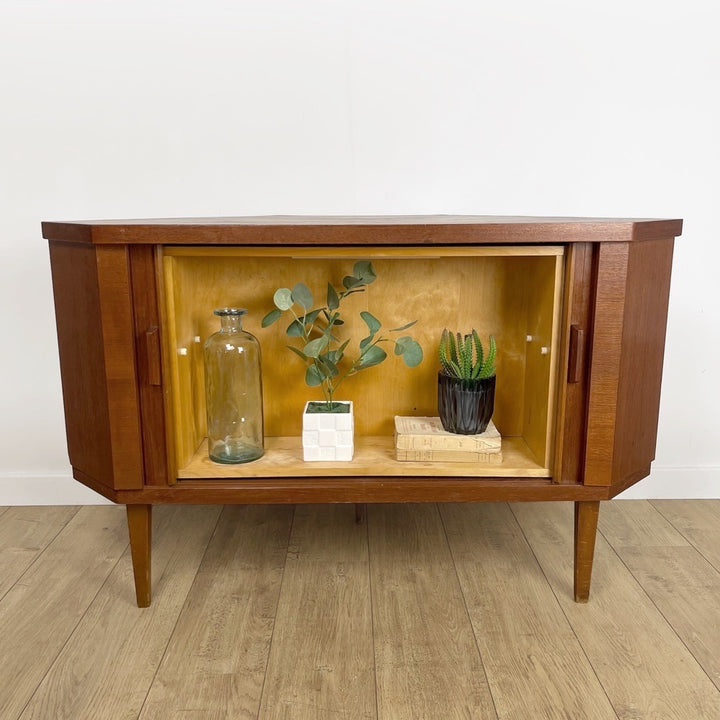 Bar d'angle scandinave pivotant années 50